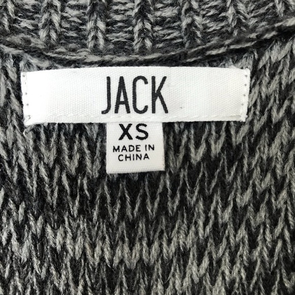 Jack Ombre Grey Cable Knit Pullover Crewneck Sweatr Women Sz XS - Picture 2 of 4